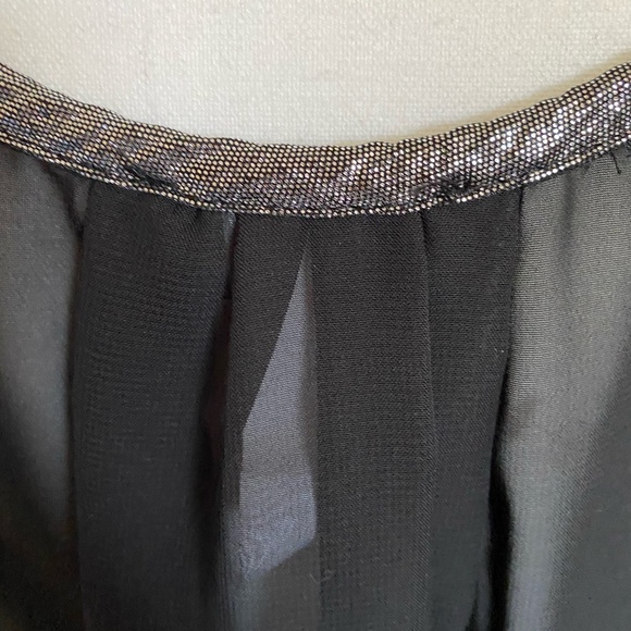 Poet Silver Metallic Lightweight Sheer Holiday Party Tank Camisole Top- Sz-XL - Picture 7 of 12